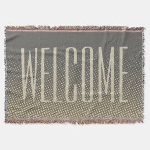 Funny Dots Muster grauer Sand + Ihr Text Decke