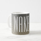 Funny Dots Muster grauer Sand + Ihr Text Kaffeetasse (Vorderseite Links)