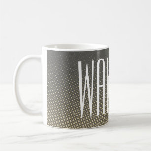 Funny Dots Muster grauer Sand + Ihr Text Kaffeetasse