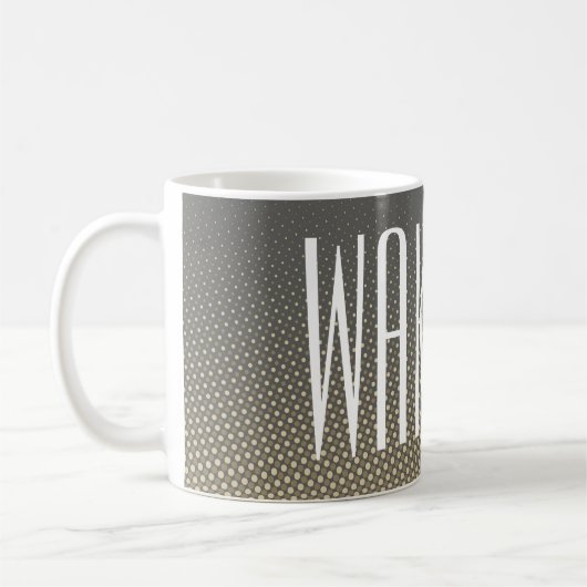 Funny Dots Muster grauer Sand + Ihr Text Kaffeetasse (Links)