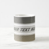 Funny Dots Muster grauer Sand + Ihre Idee Kaffeetasse (Mittel)