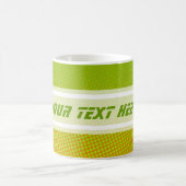 Funny Dots Muster grün orange + Ihr Text Kaffeetasse (Mittel)