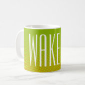 Funny Dots Muster grün orange + Ihr Text Kaffeetasse (Vorderseite Links)