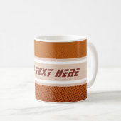 Funny Dots Muster orange rot + Ihr Text Kaffeetasse (VorderseiteRechts)