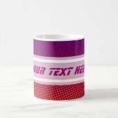 Funny Dots Muster violett orange + Ihr Text Kaffeetasse (Mittel)