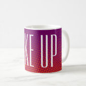 Funny Dots Muster violett orange + Ihr Text Kaffeetasse (VorderseiteRechts)