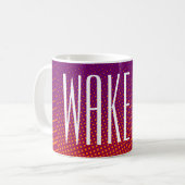 Funny Dots Muster violett orange + Ihr Text Kaffeetasse (Vorderseite Links)