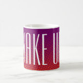 Funny Dots Muster violett orange + Ihr Text Kaffeetasse (Mittel)