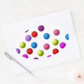 Funny Dots Ovaler Aufkleber (Umschlag)