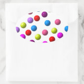 Funny Dots Ovaler Aufkleber (Tasche)