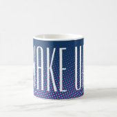 Funny Dots Pattern blau pink + Ihr Text Kaffeetasse (Mittel)