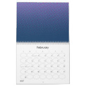 Funny Dots Pattern blau pink + Ihre Fotos & Text Kalender (Feb 2027)