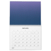 Funny Dots Pattern blau pink + Ihre Fotos & Text Kalender (Jan 2027)