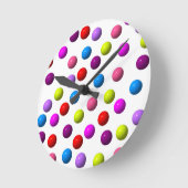 Funny Dots Runde Wanduhr (Winkel)