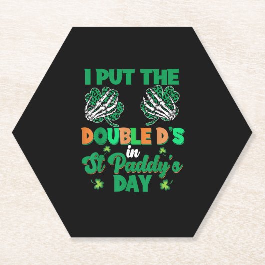 Funny Double Ds im St Paddys Day Patricks Kleeblat Untersetzer (Vorderseite)