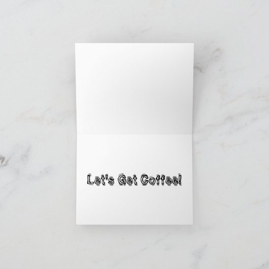 Funny Double Espresso Cat Karte (Innenseite)