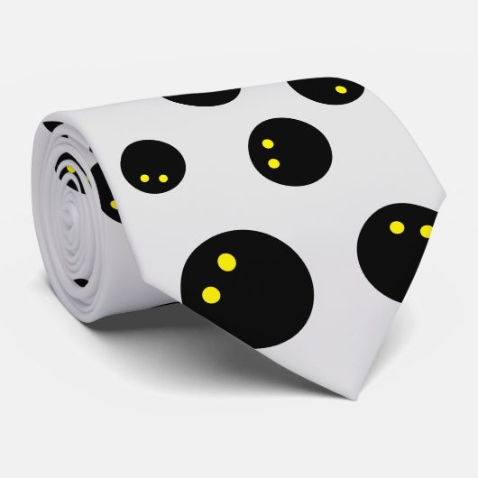 Funny Double Gelb Dot Squash Kugelmuster Krawatte (Gerollt)