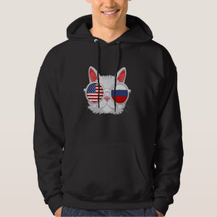 Funny Doud Proud Russische Amerikanische Flagge Ru Hoodie