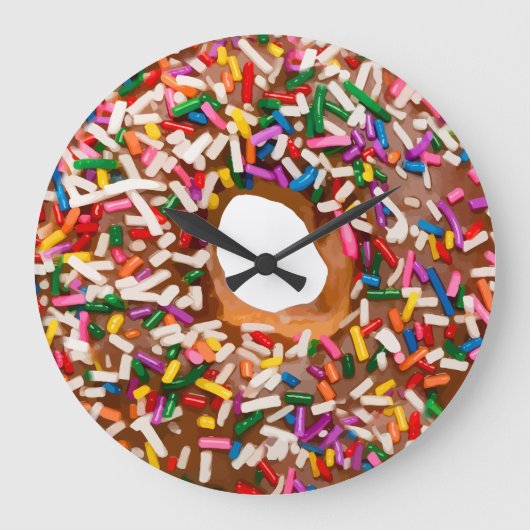 Funny Doughnut Kitchen Wall Clocks Große Wanduhr (Vorderseite)