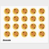 Funny_Doughnut Runder Aufkleber (Blatt)
