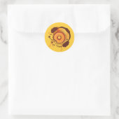 Funny_Doughnut Runder Aufkleber (Tasche)