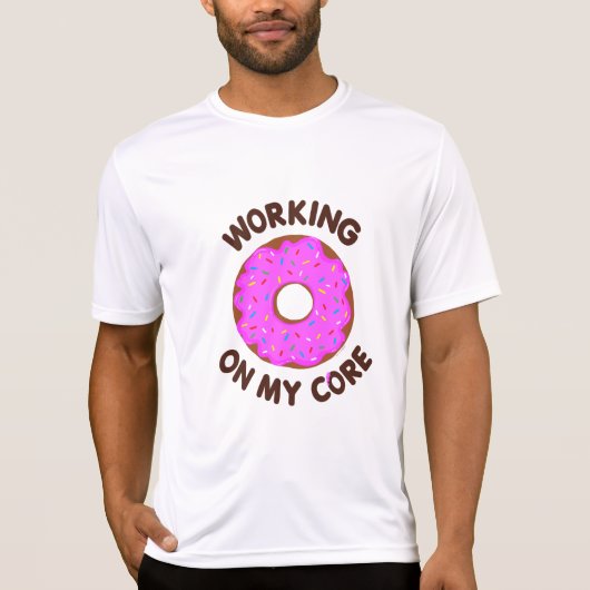 Funny Doughnut Workout T-Shirt (Vorderseite)