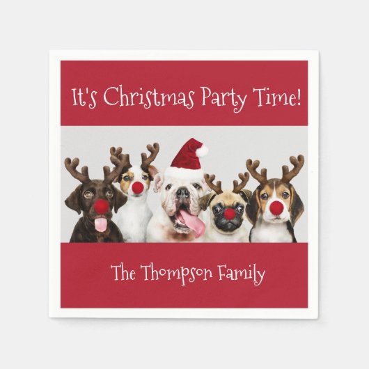 Funny Dover Lovers | mit Name Serviette (Vorderseite)