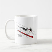 Funny Downhill Skiing Hunde Tasse (Links)