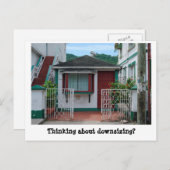 Funny Downsizing Real Anwesen Marketing Postkarte (Vorne/Hinten)