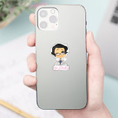 Funny Dr. Chibi Sticker_ Heroes im Gesundheitswese Aufkleber (Telefon)
