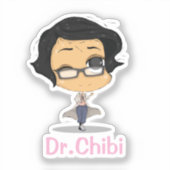 Funny Dr. Chibi Sticker_ Heroes im Gesundheitswese Aufkleber (Vorderseite)