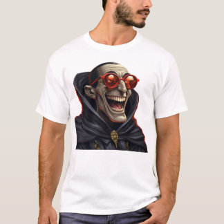 Funny Dracula Vampire mit Brille T-Shirt