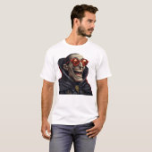 Funny Dracula Vampire mit Brille T-Shirt (Vorne ganz)