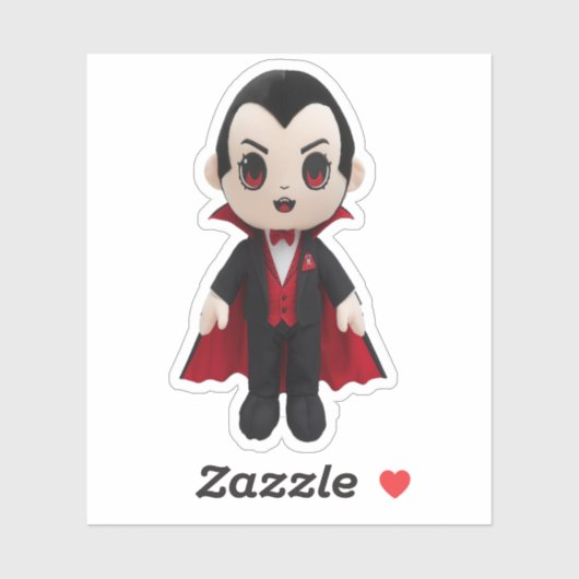Funny Dracula zu Halloween Aufkleber (Blatt)