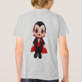 Funny Dracula zu Halloween Tri-Blend Shirt (Rückseite)