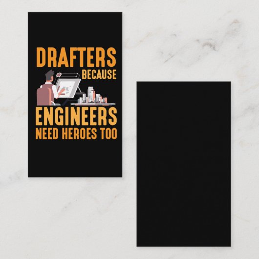 Funny Drafting Techncian Geschenk für Drafters Visitenkarte (Vorne/Hinten)
