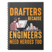 Funny Drafting Technician Geschenk für Drafters Notizblock (Vorderseite)