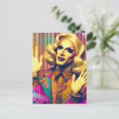 Funny Drag Queen Postkarte (Stehend Vorderseite)