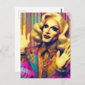 Funny Drag Queen Postkarte (Vorne/Hinten)