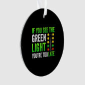 Funny Drag Racing Christmas Tree Drag Racer Ornament (Vorderseite)