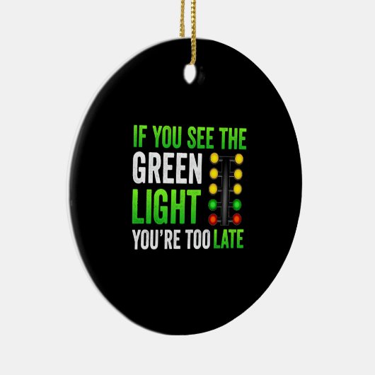 Funny Drag Racing Weihnachtsbaum Drag Racer Keramik Ornament (Rechts)