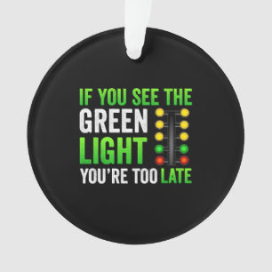 Funny Drag Racing Weihnachtsbaum Drag Racer Ornament