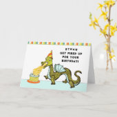 Funny Dragon Birthday Karte (Gelbe Blume)