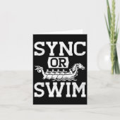 Funny Dragon Boat Racing Paddle Sync oder Swim Karte (Vorderseite)