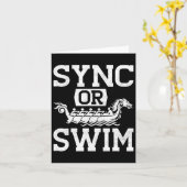 Funny Dragon Boat Racing Paddle Sync oder Swim Karte (Gelbe Blume)