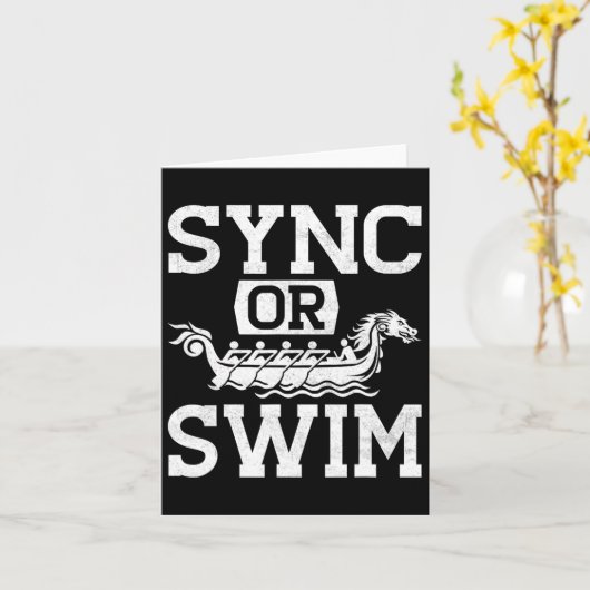 Funny Dragon Boat Racing Paddle Sync oder Swim Karte (Gelbe Blume)