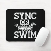 Funny Dragon Boat Racing Paddle Sync Or Swim Mousepad (Mit Mouse)