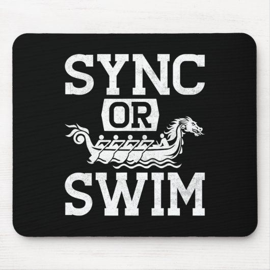 Funny Dragon Boat Racing Paddle Sync Or Swim Mousepad (Vorne)