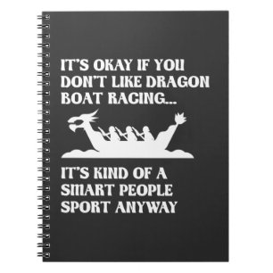 Funny Dragon Boat Racing Spaß Boating Row Notizblock