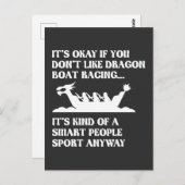 Funny Dragon Boat Racing Spaß Bootrolle Postkarte (Vorne/Hinten)
